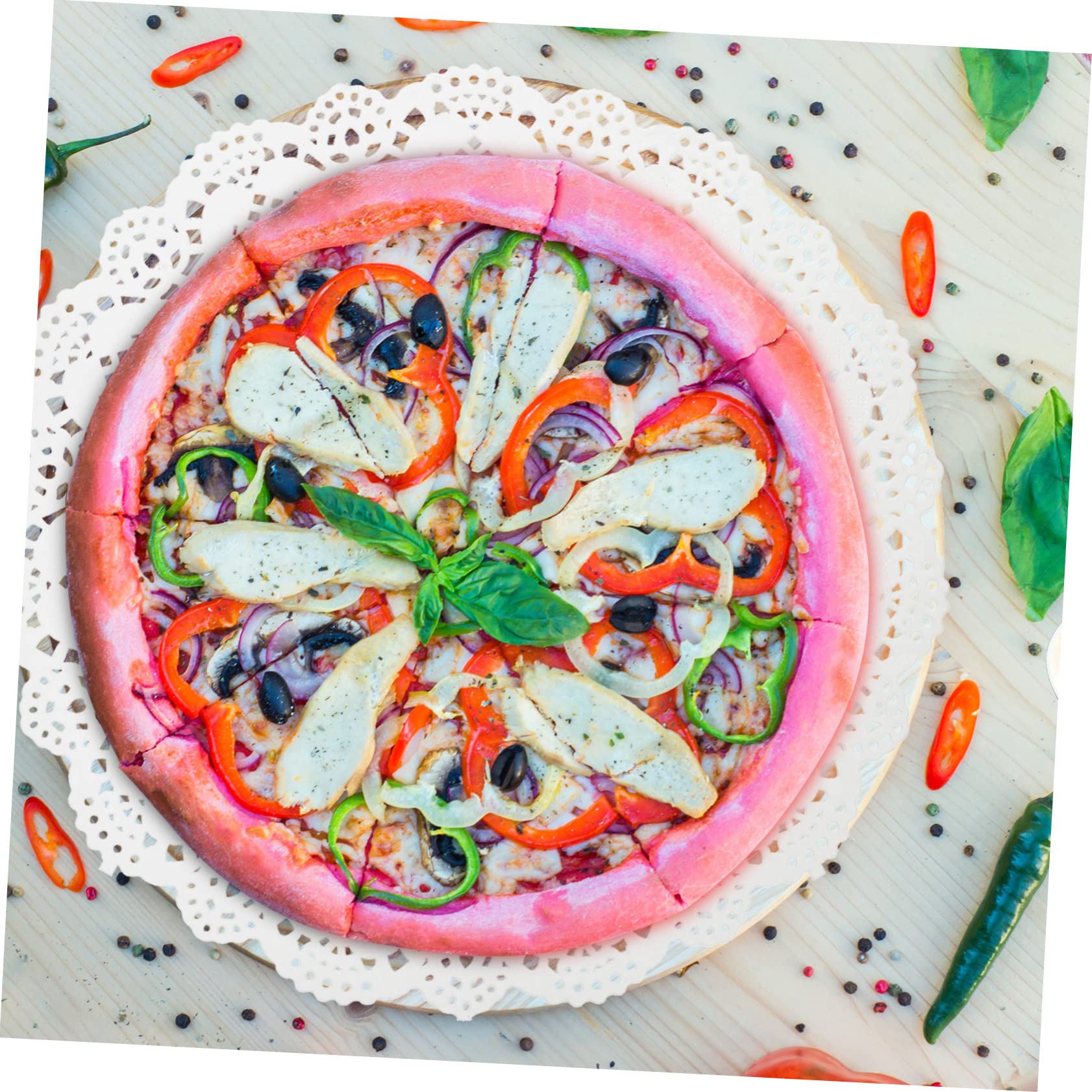 OFFSCH Hollow Cake Paper Doilies 140 Sheets Round Paper Doilies for Desserts Sandwiches and Baking