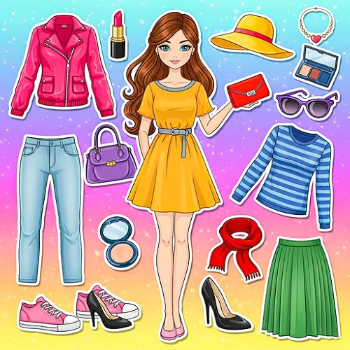 Salon de peinture et d'art pour le visage, habillage de poupée Barbie, journée amusante, mode et relooking, jeux pour filles
