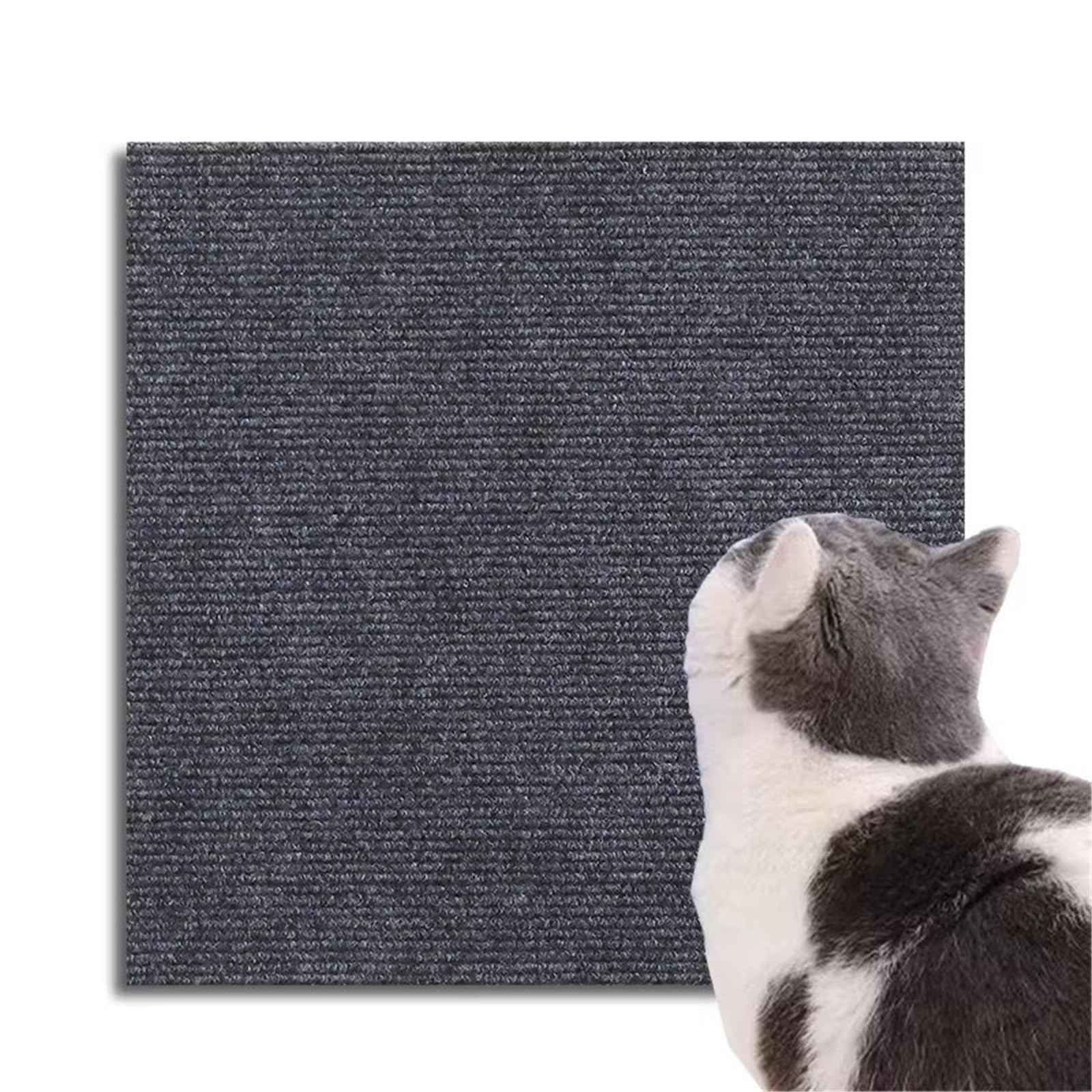 Protector Sofa Gatos Arañazo Pegatina de Pared autoadhesiva for rascar Gatos, Estera Escalada Multifuncional, Almohadilla protección antisofá, rascador Garras molienda(Dark Gray 30cm60cm,5pcs)