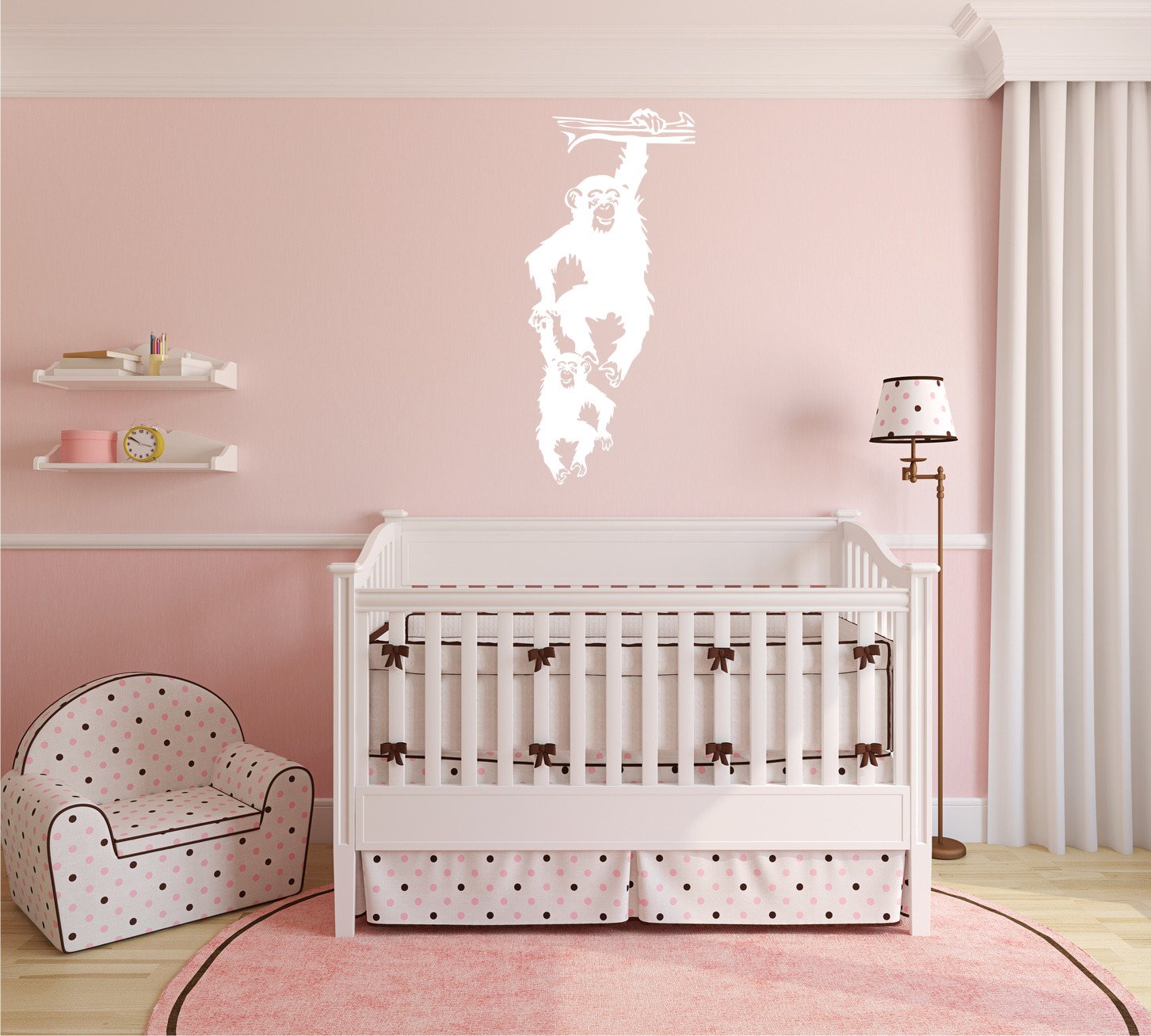 INDIGOS UG Adesivo Murale Animale – Decalcomania Nera 80x49 Cm Per Camera Bambini, Soggiorno, Ufficio