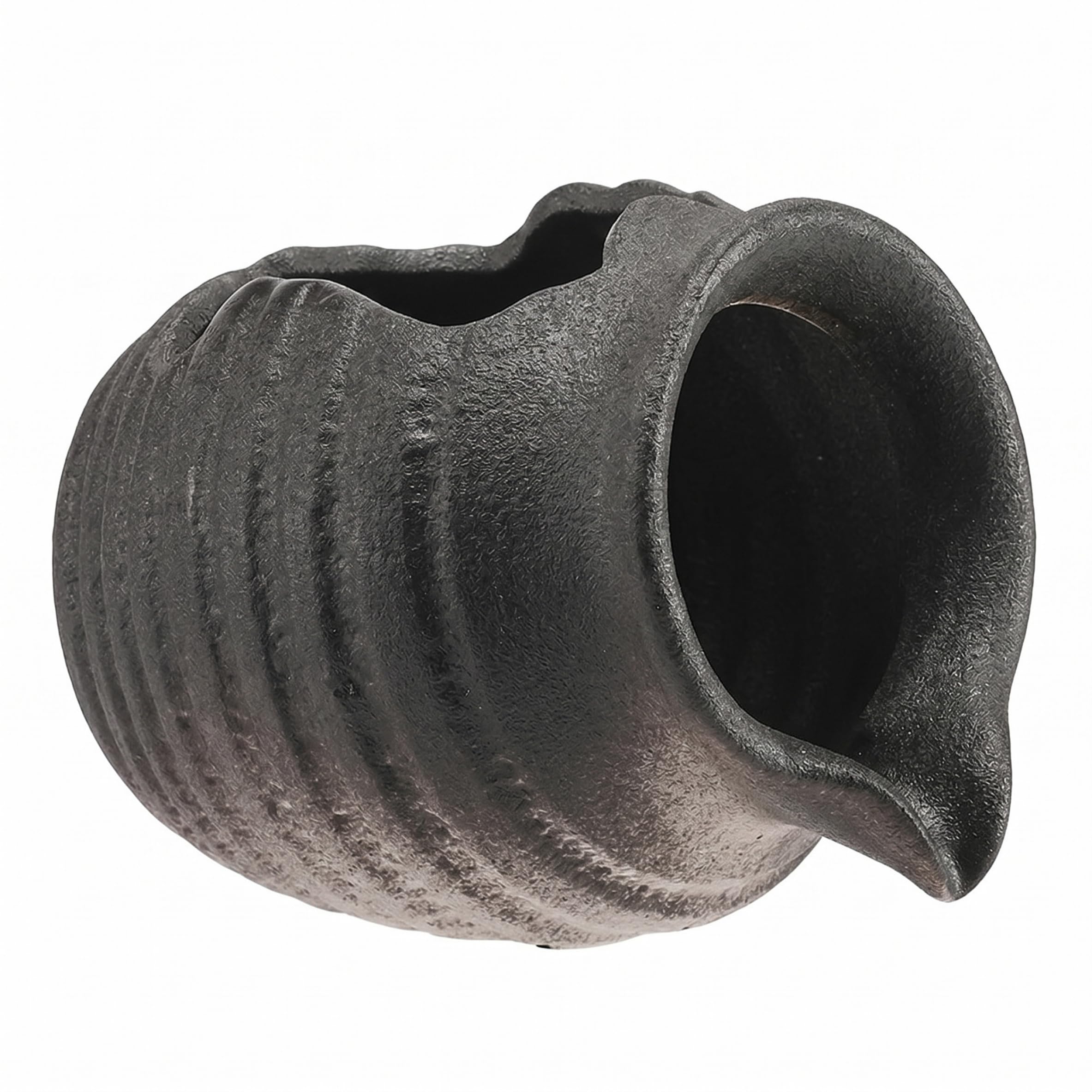 Xdyyjrasa Black Ceramic Pond Spitter Matte – Handcrafted Fountain Spitter Indoor & Garden Water Feature(Matte Small)