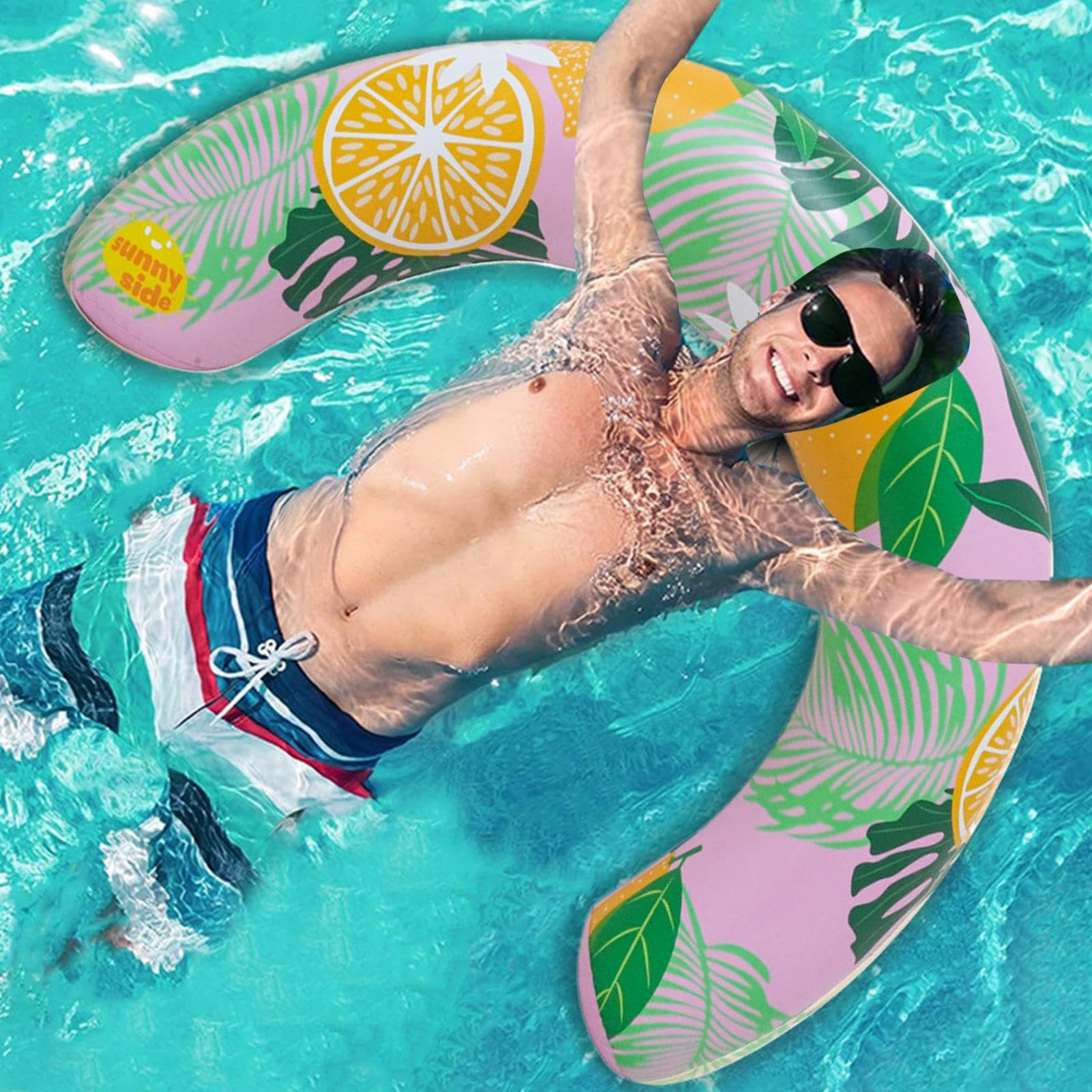 Galleggianti da piscina - Elastico Ad Alta Resistenza Con Stampa A Forma Di U,Galleggianti da Nuoto e Salvagenti per Piscina per Adulti - per donne uomini all'aperto festa giardino lago fiume nuoto