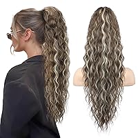 Vista 45 de SEIKEA 18" Extensión de cola de caballo con pinza de garra de resalte, PT002 Tia larga, multicapa, esponjosa, gruesa, ondulada, clip de mandíbula