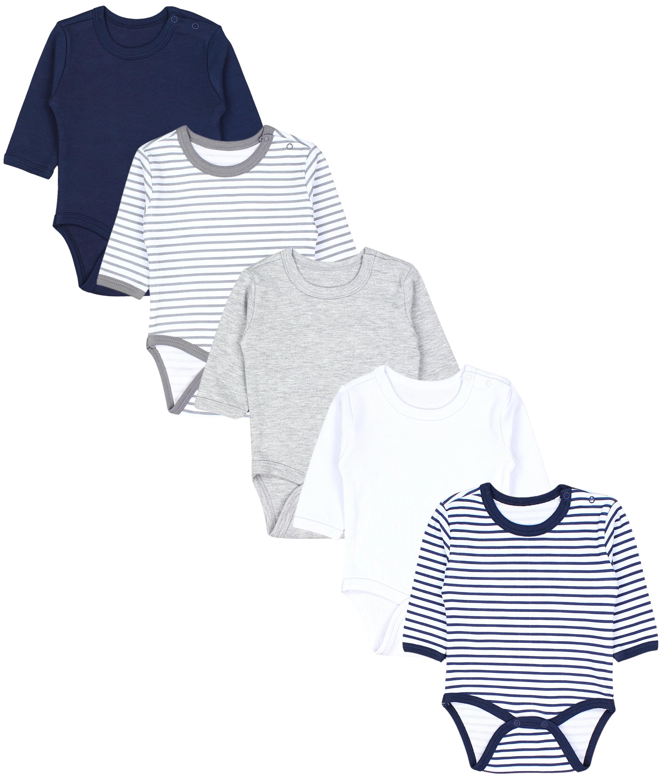 TupTam Langarmbody Baby Body 5er Set – Body Baby aus 100% Baumwolle, OEKO-TEX zertifiziert