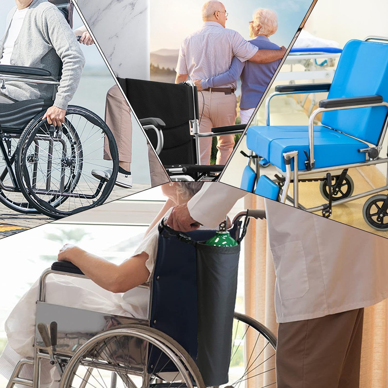 Soporte para tanque de oxígeno para silla de ruedas, soporte de cilindro de oxígeno portátil, paquete de transporte de tubo de oxígeno, bolsa de transporte versátil para tanque de oxígeno, soporte de