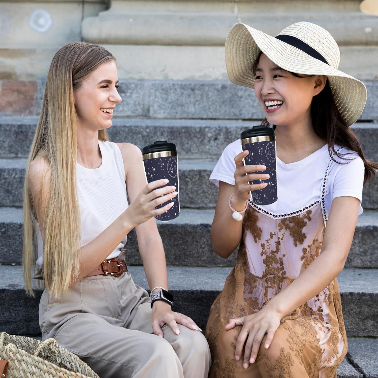 Constellations 13oz Stainless Steel Coffee Mug - Double Wall Vacuum Insulated Travel Tumbler with Lid - Fits Car Cup Holder - Unique Celestial Astronomy Gift - Image 7