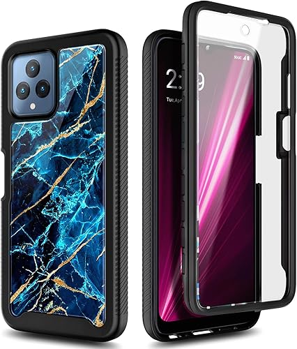Miniatura 6 de NZND Funda para T-Mobile REVVL 6 5G REVVL 6X 5G con protector de pantalla incorporado, cubierta protectora resistente a los golpes de cuerpo