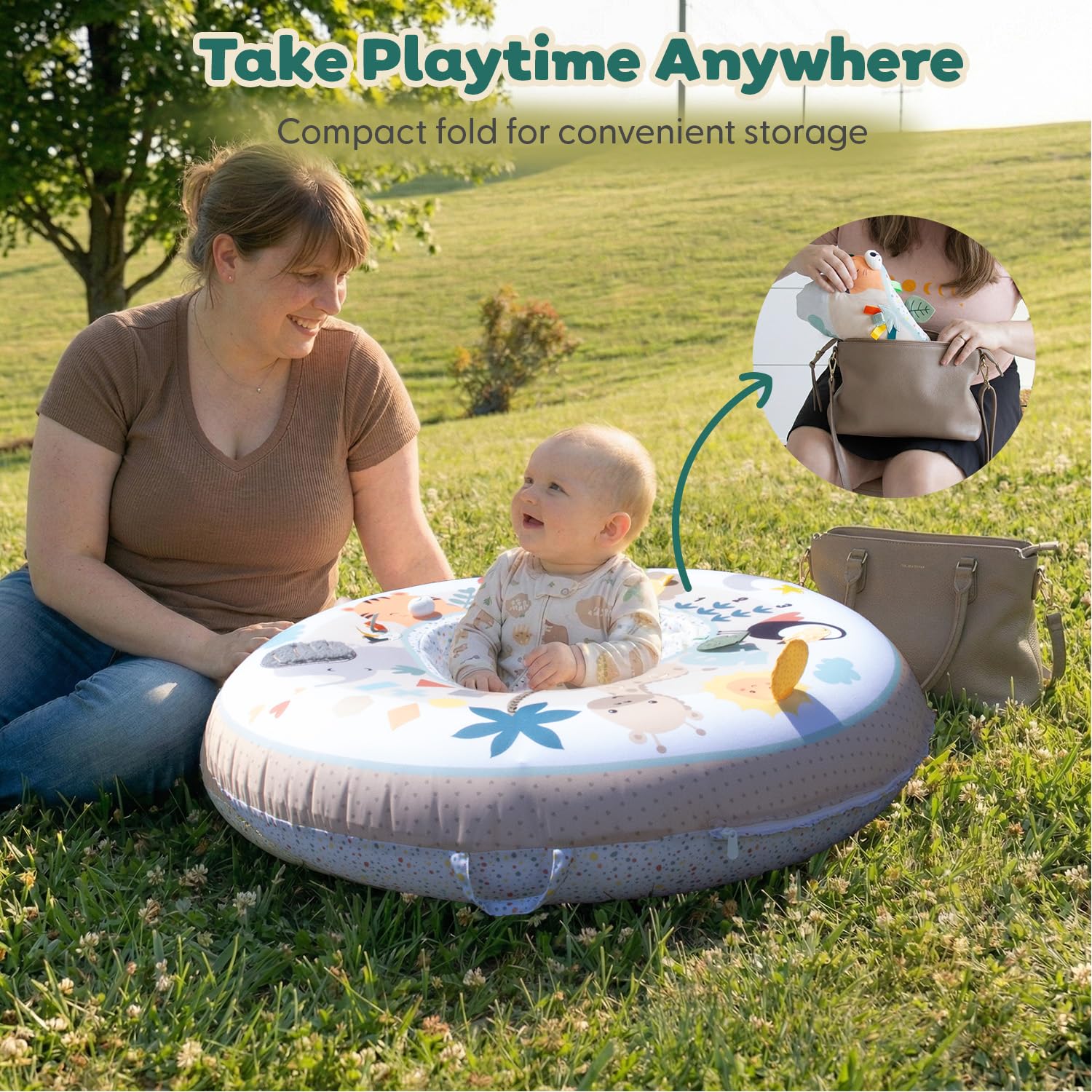 The Peanutshell Centro attività Play Ring - Safari beige | Gioca Anello Beige Safari