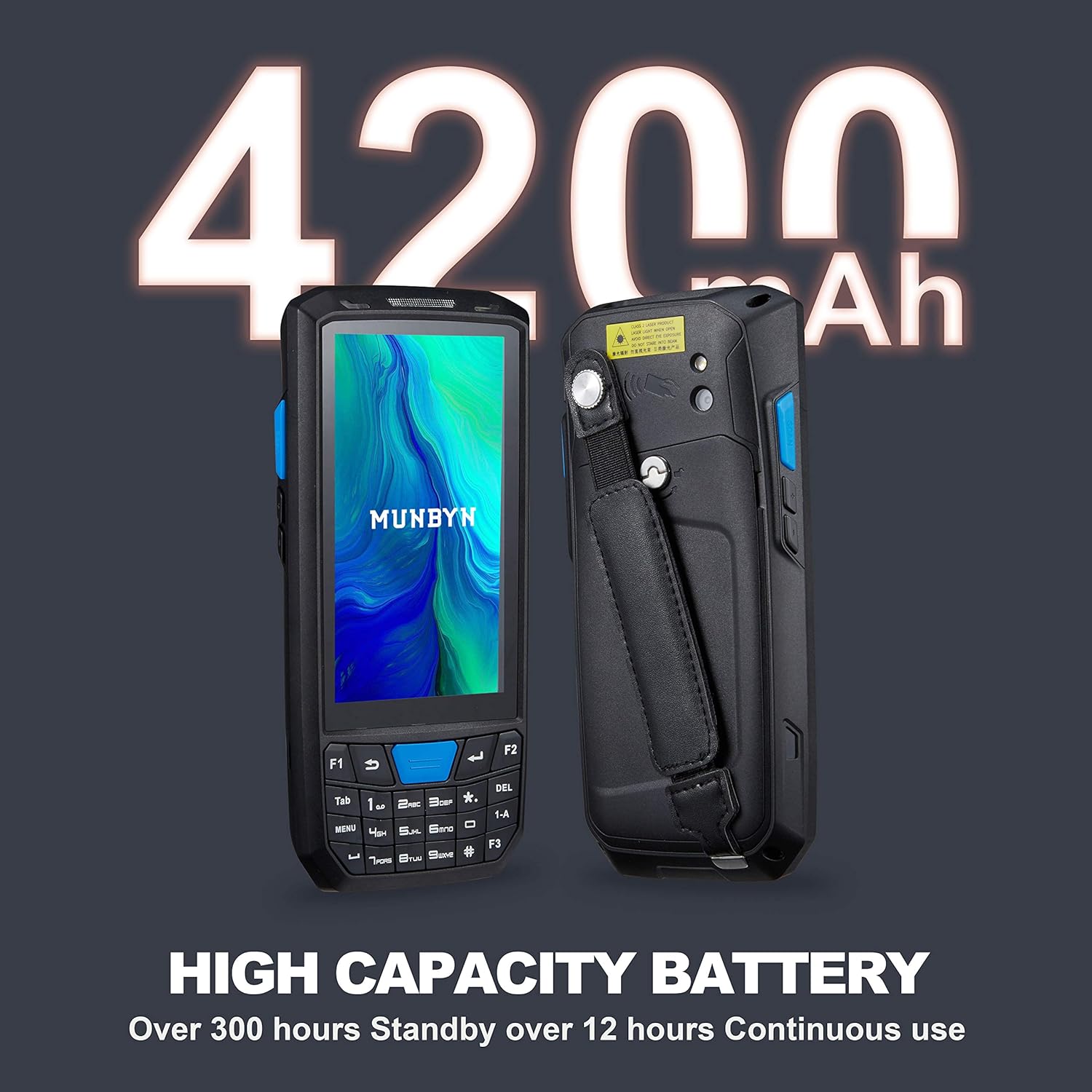 Flash Deals - 70% OFF Android 9.0 Barcode Scanner MUNBYN Handheld Mobile Computer with Honeywell 1D Laser Scanner, Support Wireless Wi-Fi 4G LTE for Warehouse Delivery Retail Inventory Management System, IP66 Rugged PDA