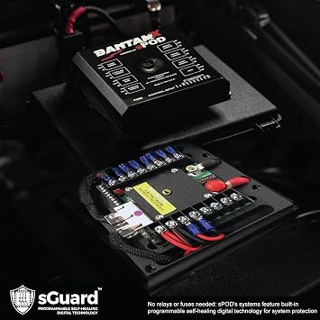 SPOD BantamX 8 Relay Power Control System with Touch Screen Controller and Integrated Bluetooth for Off-Road 4x4, Trucks - USA (Universal Fit; 36 Battery Cable)