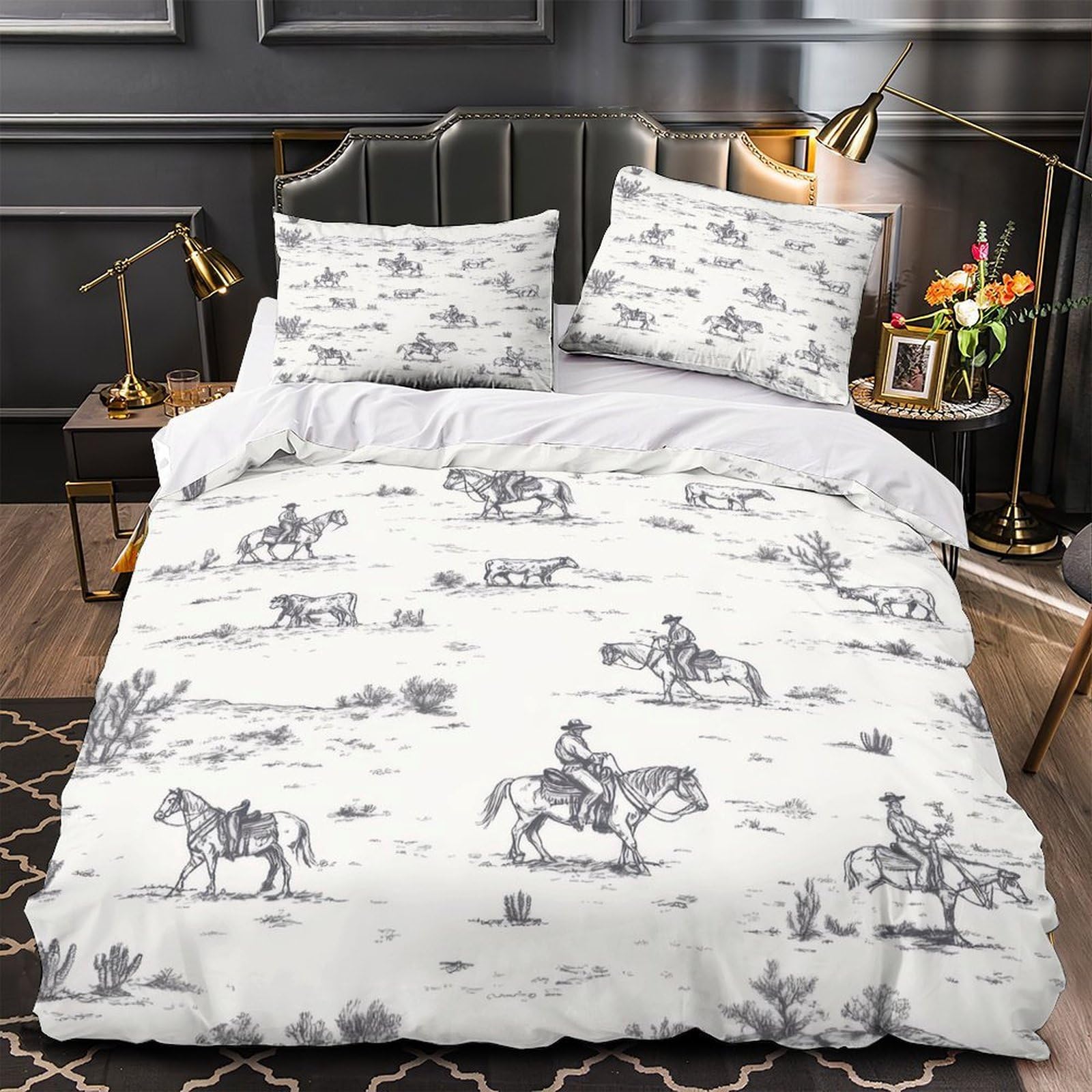 Housse de couette 3D ferme rurale pour chambre enfant et adulte