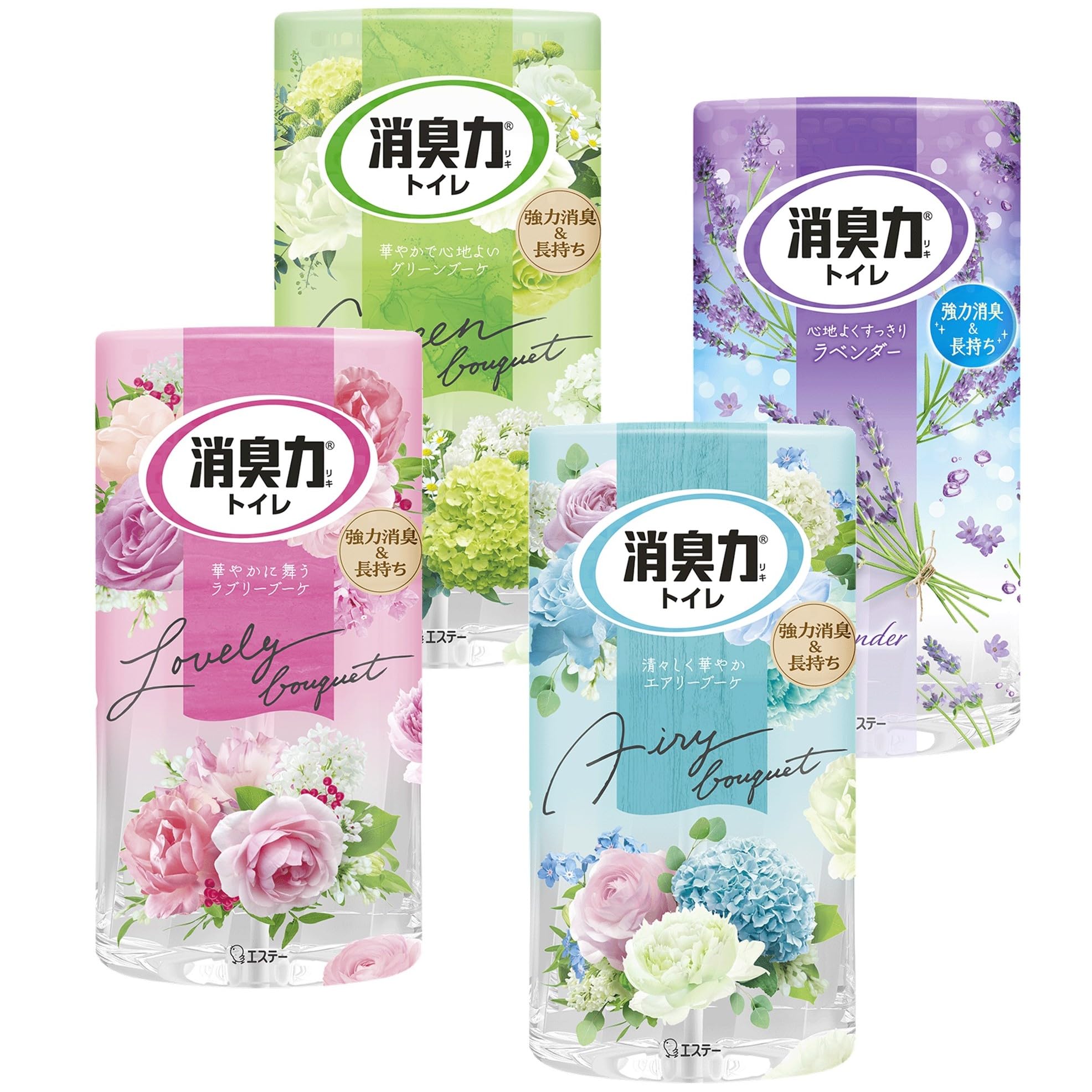 Amazon | 消臭力 [フラワーシリーズ 4種アソートパック] トイレ用 置き