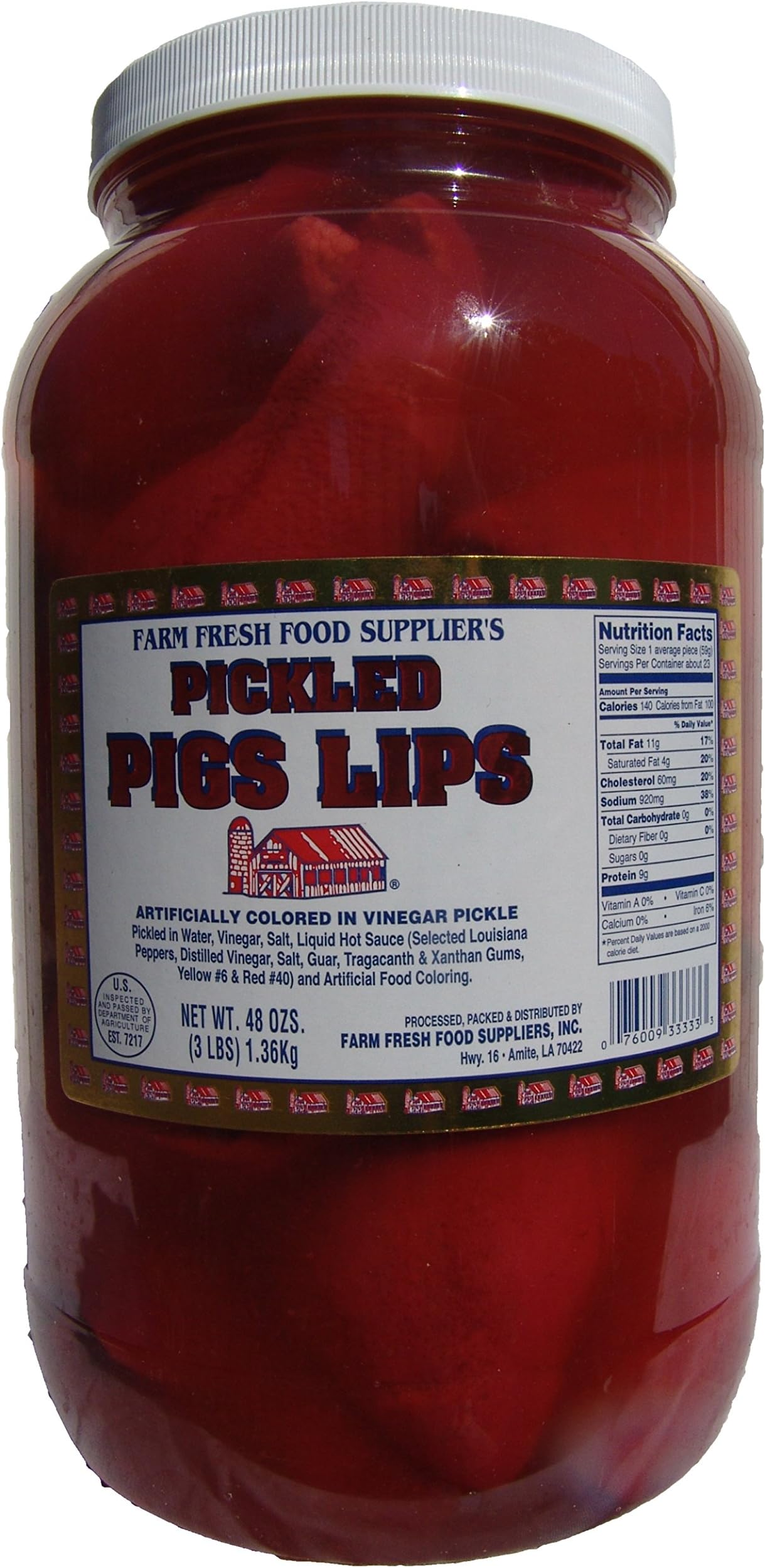 Pickeld Pigs Lips 64 Oz. Container