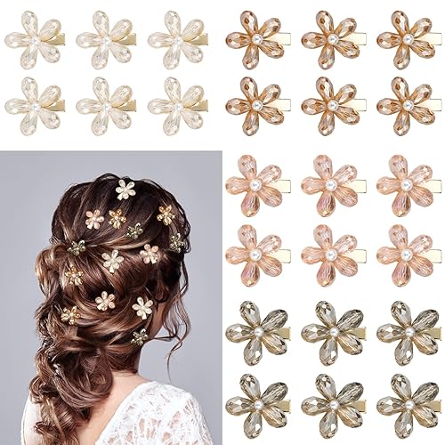 Miniatura 1 de 12 pinzas para el cabello de margaritas para mujer, mini pinzas de flores de CUBACO para el cabello, pinzas de metal para el cabello, decoraciones