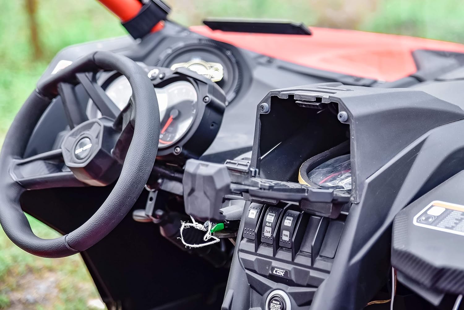 70% Off Discount SAUTVS Electronic Device Tablet Phone Holder for Can-Am Maverick X3 2017-2021 Accessories, X3 Electronic Device Mounts with Storage Box Organizer Tray