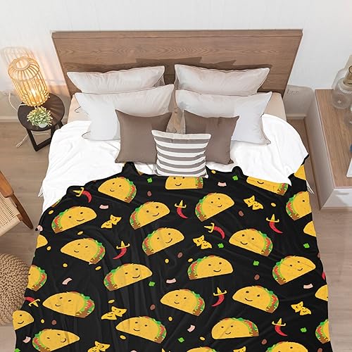 Miniatura 6 de Atthadassi Bonita manta de fiesta de martes de tacos súper suaves para cama, sofá, sala de estar, manta para niños y niñas, multicolor, 30 x 40