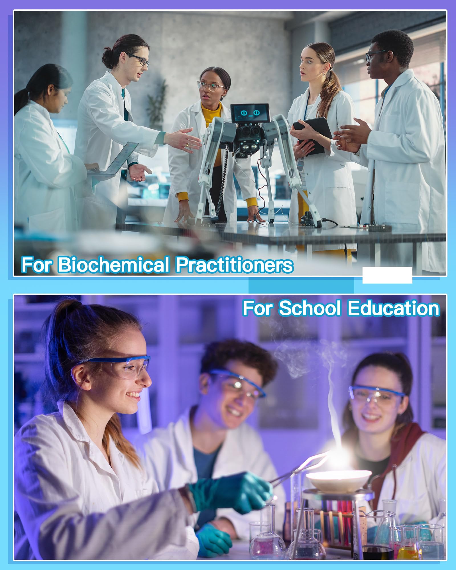 Cutecrop Abrigo de laboratorio unisex a granel para mujeres y hombres, abrigo de laboratorio de ciencia de manga larga, 3 bolsillos delanteros, disfraz de médico profesional