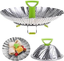 Adjustable Steamer Basket with Foldable Feet
