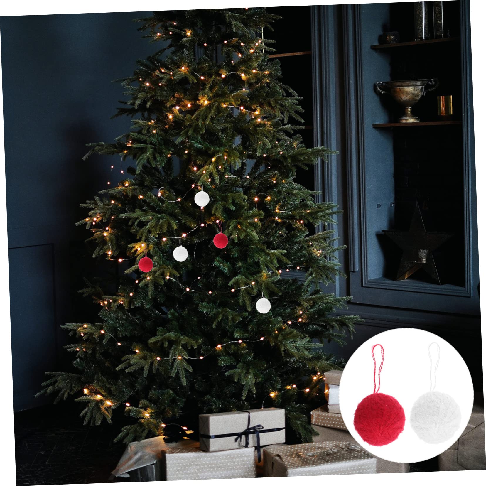 Alipis 5 Sätze Weihnachtsschmuck Aus Wollknäueln Weihnachtsdekoration Weihnachtsdekoration Weihnachtsschmuck Für Den Weihnachtsbaum Süße Raumdekoration 10 Stück * 5