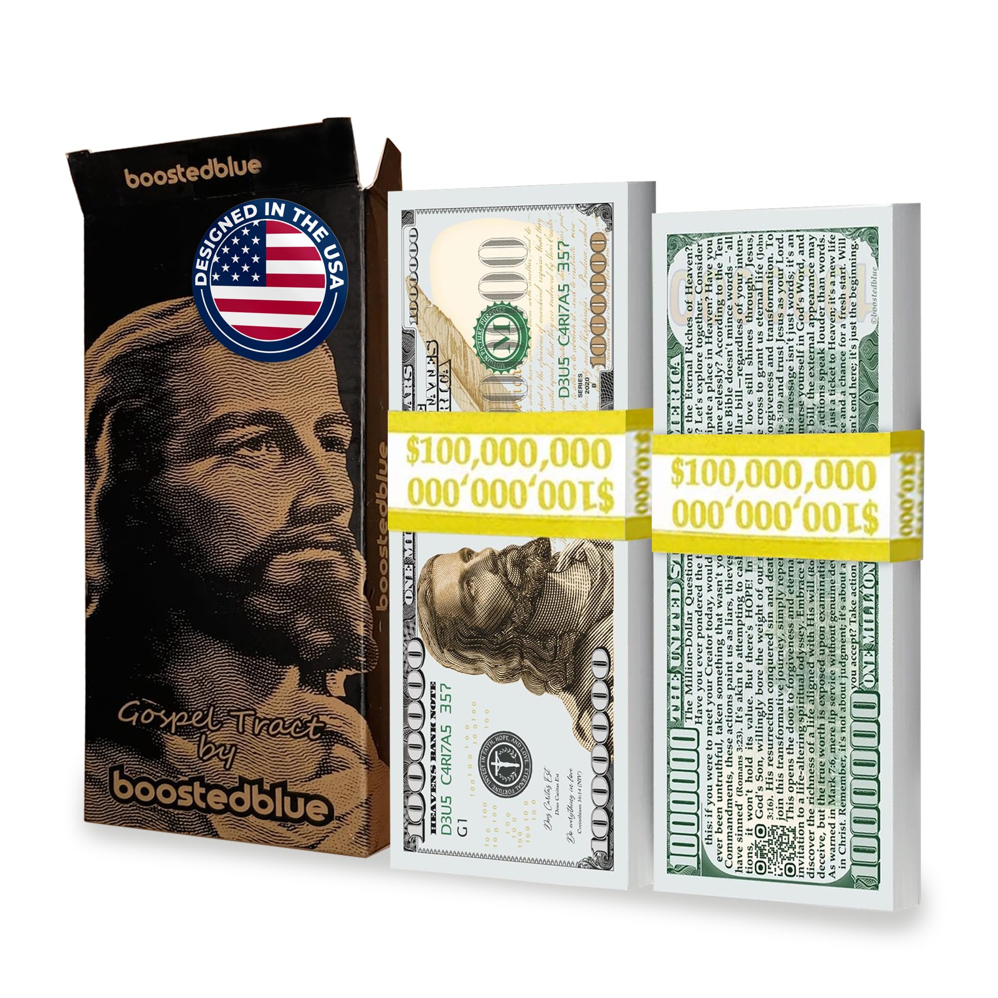 Novelty One Million Dollar Bill | Novelty Gospel Tracts | 1000000 Dollar Bill Bible Tracts For Salvation | Christian Tracks For Salvation | Christian Tracts For Evangelism (Pack of 100, ESV) (Jesus)