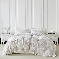 Vista 13 de Susybao - Juego de funda de plumón de 3 piezas 100 % algodón natural. Tamaño King Queen Juego de ropa de cama estampada en colores. 1 funda