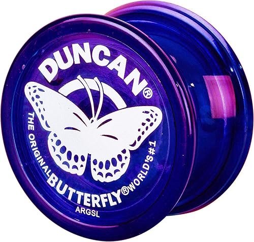 Duncan Toys Butterfly - Yoyó para principiantes con cuerda, eje de acero y cuerpo de plástico, morado (3124BU-ECHAP)