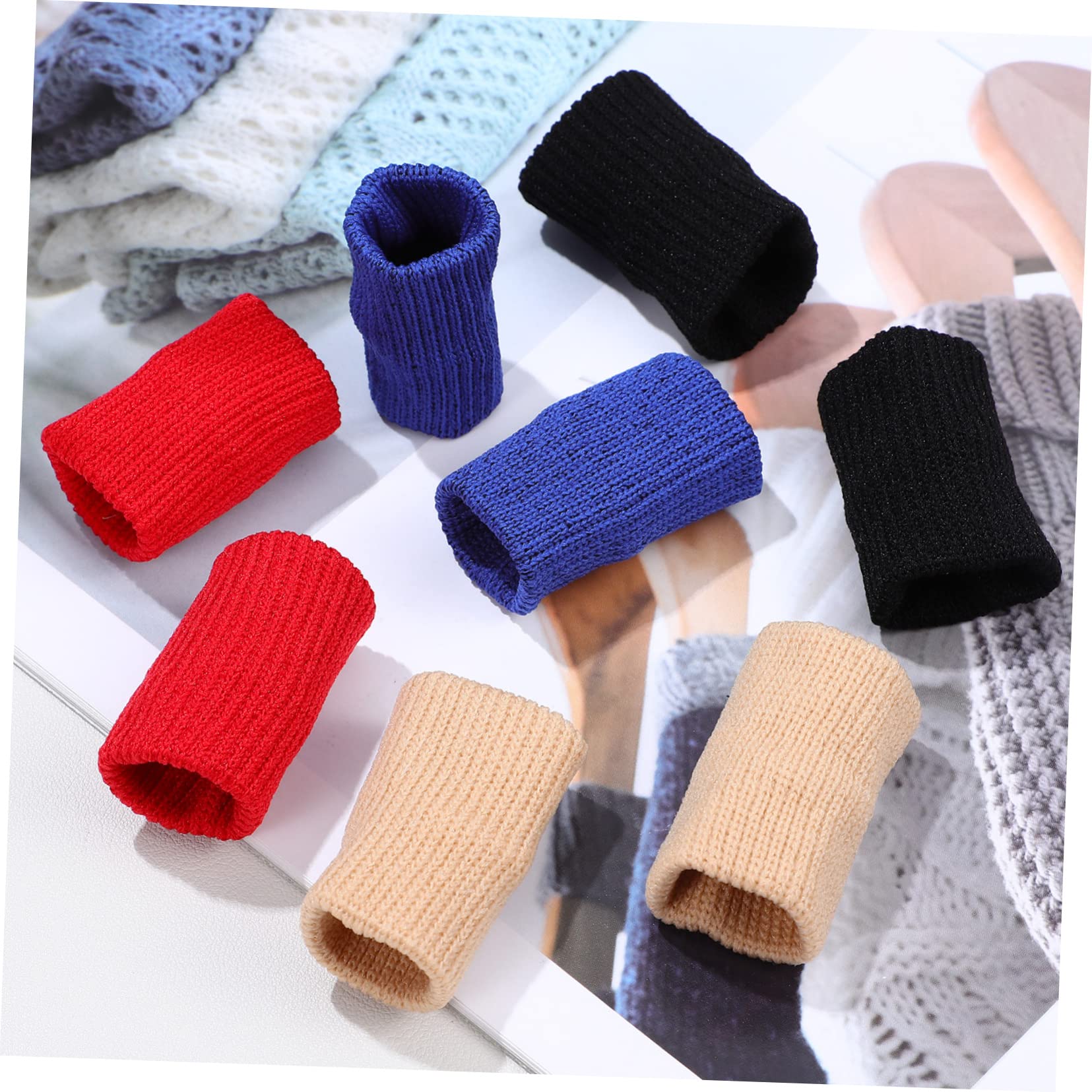 Cabilock 40Pcs Finger Compression Sleeves for Support Elastic Finger Brace for Comfortable Breathable Material and Nude Colors