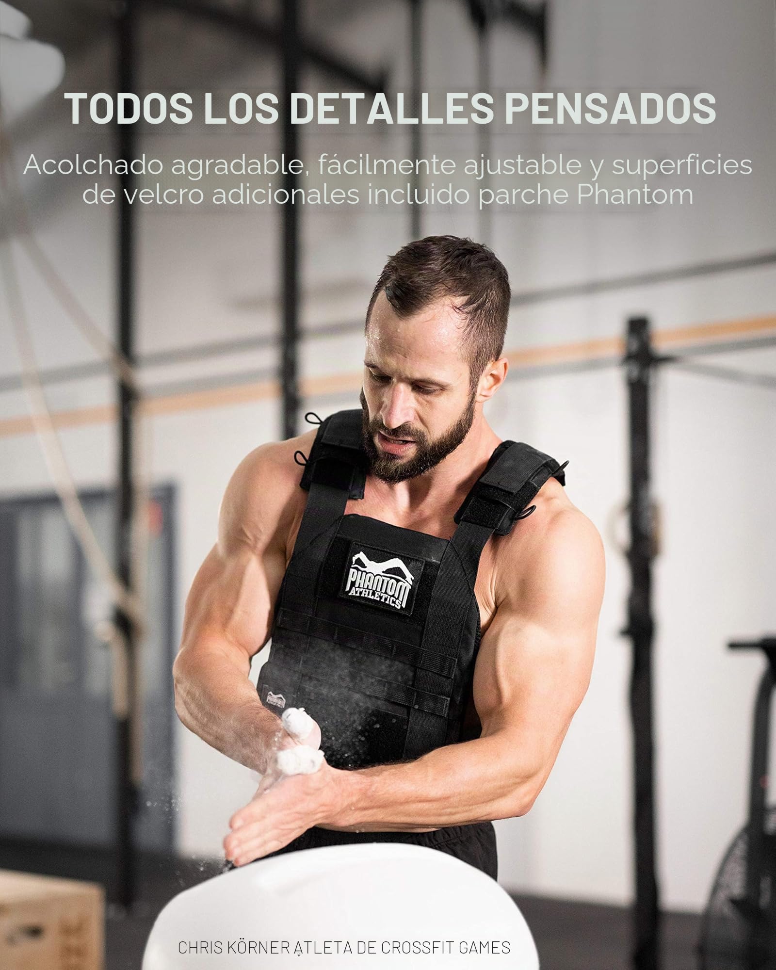 Phantom Athletics - Chaleco para lastre, con distintos pesos, fácil de ajustar
