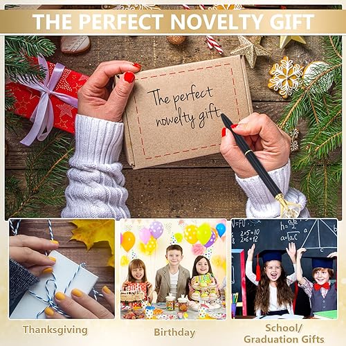 Miniatura 20 de Yahenda 50 bolígrafos de diamantes para regalos de Navidad, bolígrafos para despedida de soltera, bolígrafo de tinta negra a granel, de metal Oro