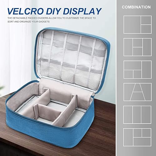 Miniatura 8 de Organizador electrónico de viaje universal organizador de cable impermeable accesorios electrónicos cajas de almacenamiento para cable, cargador,