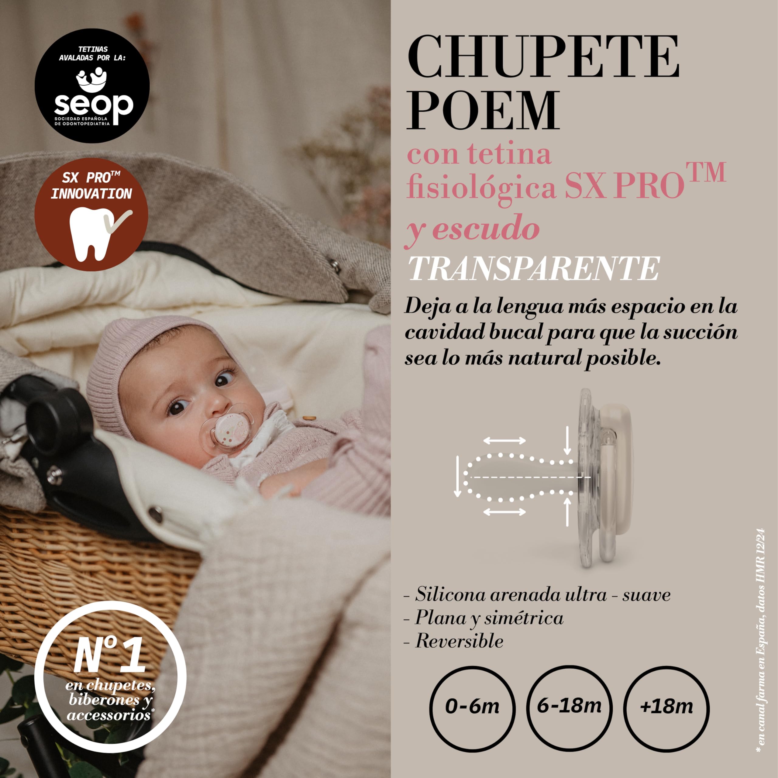 Suavinex Ciuccio Con Tettina Simmetrica SX Pro In Silicone Fantasia Gufo 0 6m