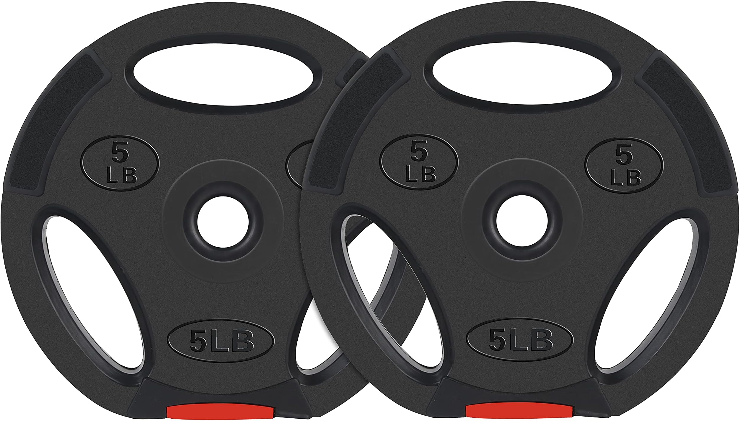 Signature Fitness Vinyl Standard Plate Weight Plate for Strength Training and Weightlifting,