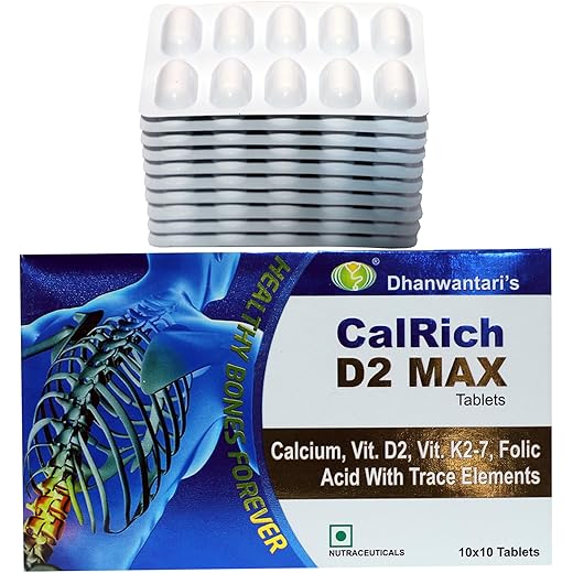 CalRich D2 MAX Tablets - Pack of 100