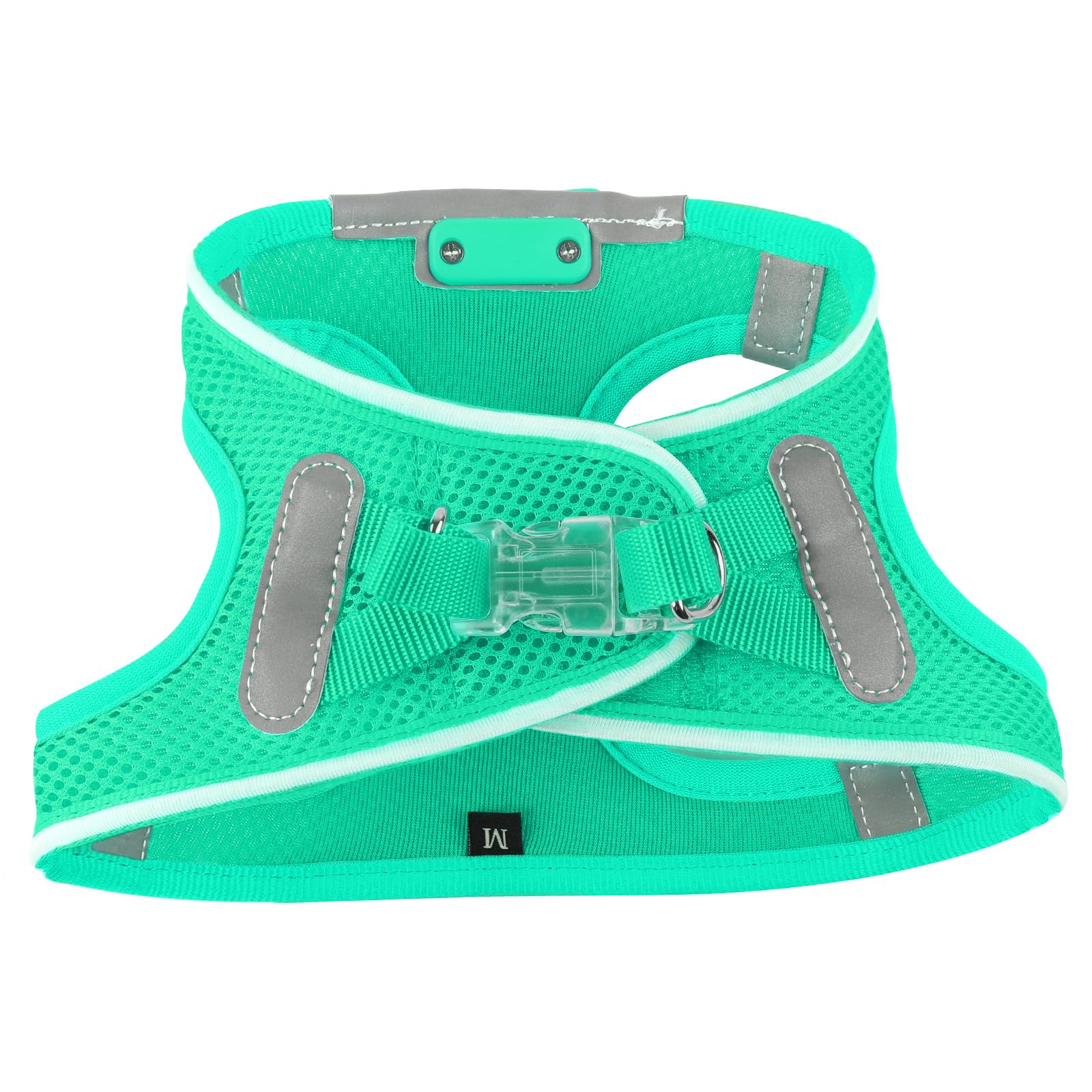 Imbracatura per cani illuminata, imbracatura per cani ricaricabile a LED per cani di piccola taglia e media | Gilet di sicurezza riflettente illuminato per passeggiate notturne e campeggio, leggero e regolabile, verde chiaro, L