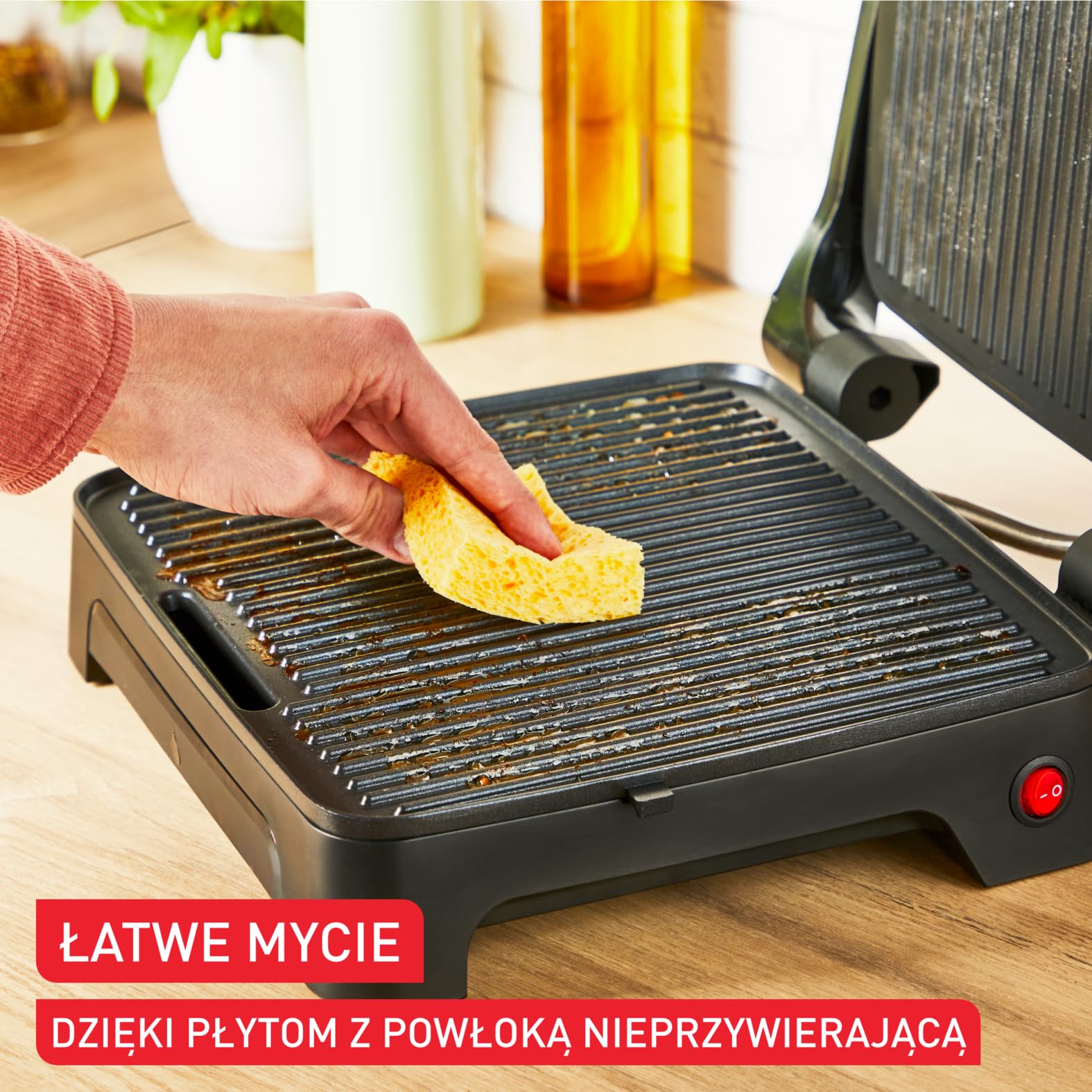 Tefal Inicio Classic GC271810 - Parrilla 2 en 1 de contacto y para paniniga, 2000 W, diseño compacto, carcasa de acero inoxidable, bandeja colectora de zumo, placas antiadherentes, color negro