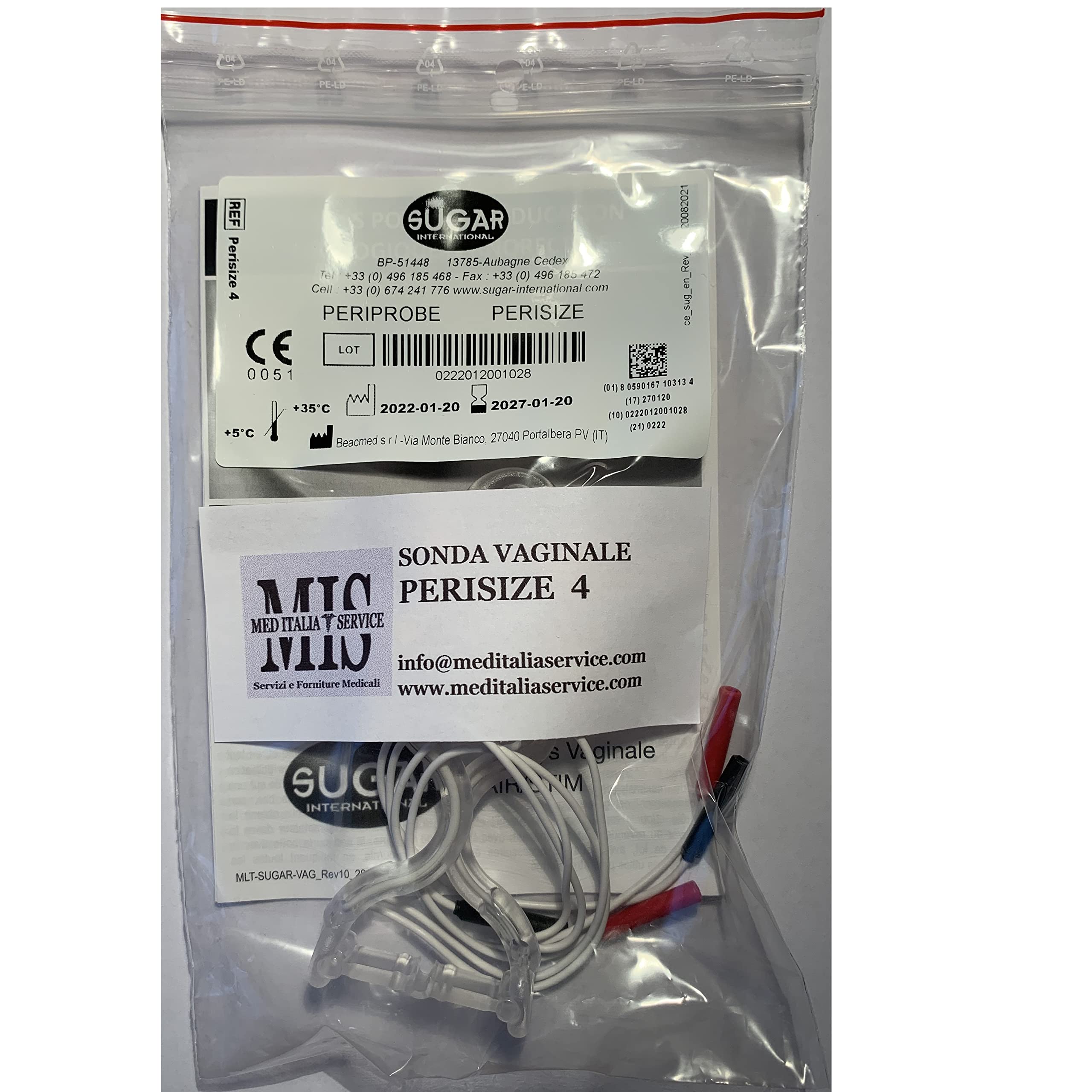 med italia service - sonde vaginali beac med per riabilitazione pavimento pelvico (PERISIZE 4)