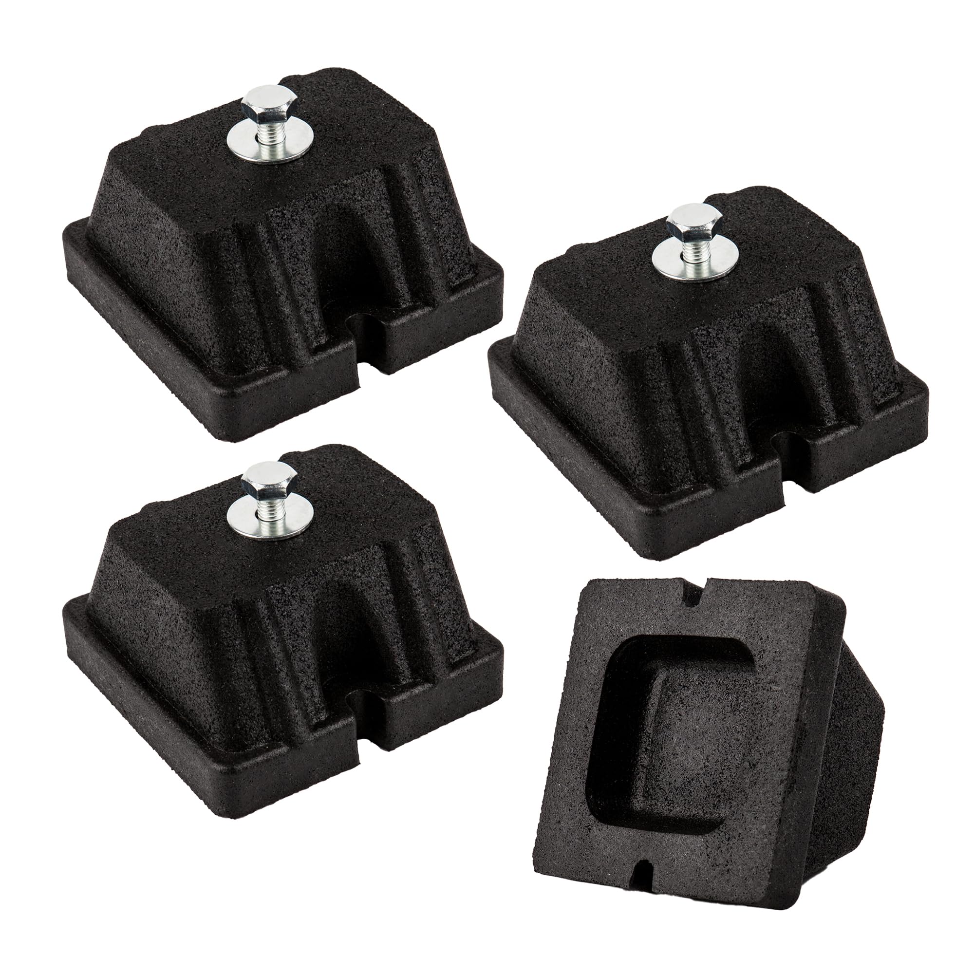 4 piedini antivibrazione in gomma per unità esterne, 9000-60000 BTU, portata 400 kg, 120 mm x 120 mm x 67 mm, isolamento acustico e assorbimento degli urti per climatizzatori, pompe di calore