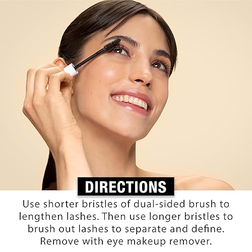 Miniatura 5 de Neutrogena Healthy Definition - Máscara de pestañas define, levanta, riza, alarga y da volumen a las pestañas, peine de doble cara + cepillo para