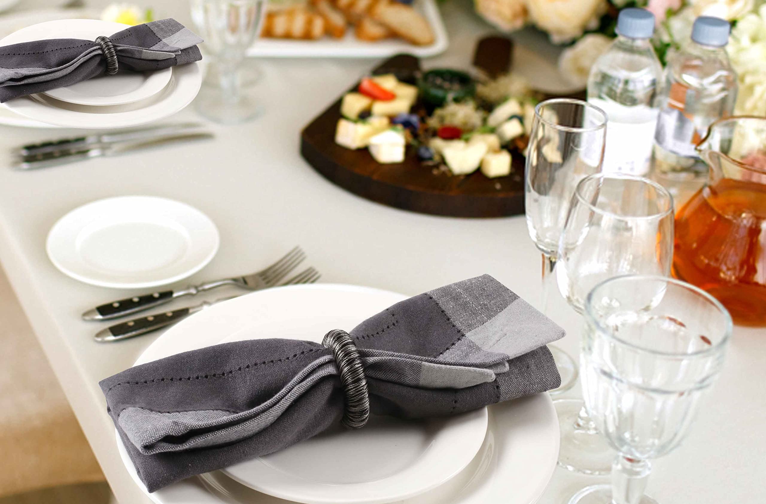 HOMIDATE Servilletas de tela lavables a máquina, reutilizables, para bodas, fiestas y decoración de mesa