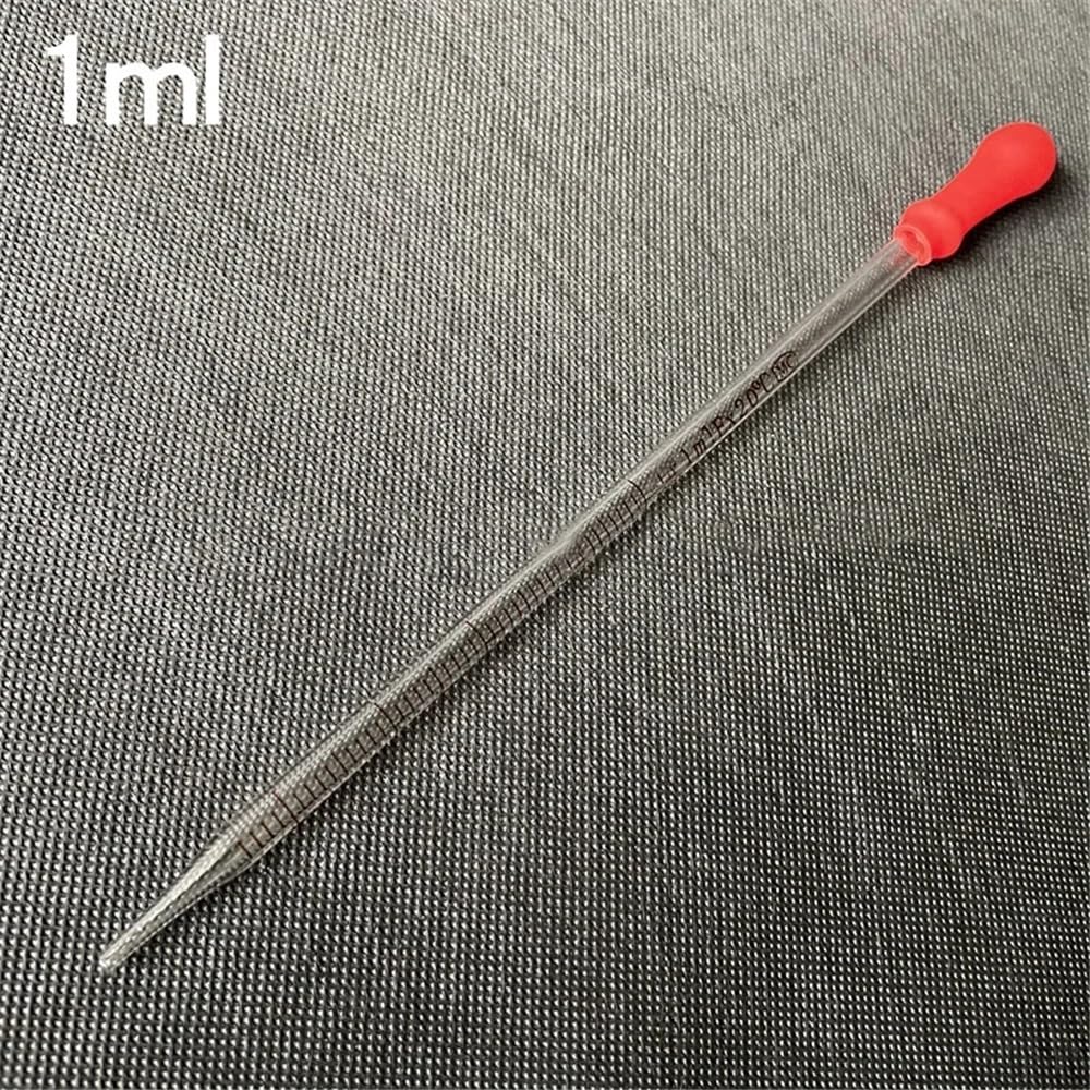 Szklana pipeta transferowa, Zakraplacz ze szkła borokrzemianowego z gumową gruszką 0,5–10 ml, wiele rozmiarów(1ml 20pcs)
