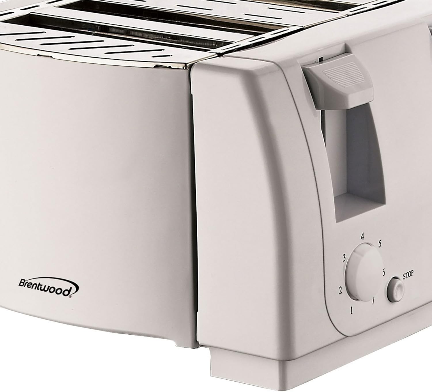 Brentwood TS-265 Cool Touch 4 Slice Toaster, White