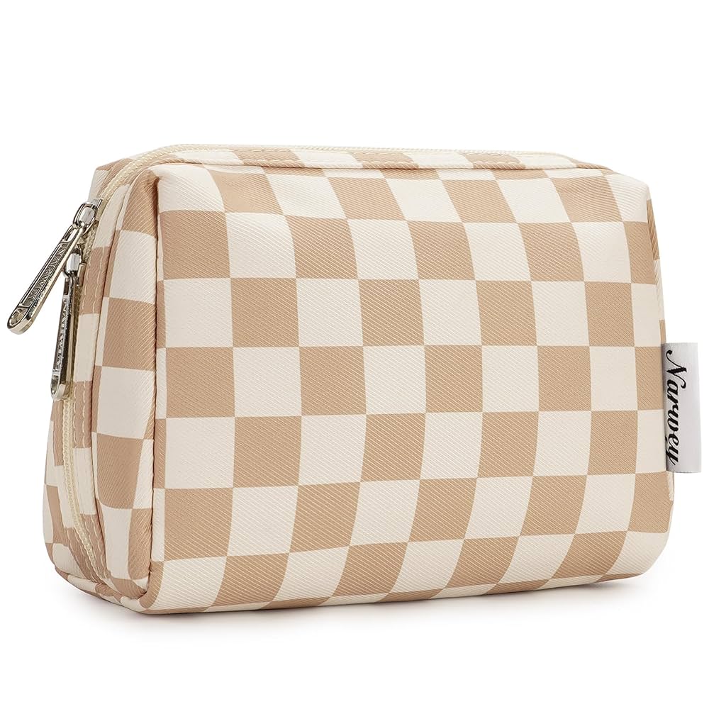 Amazon.com : Narwey Small Checkered Makeup Bag for Purse