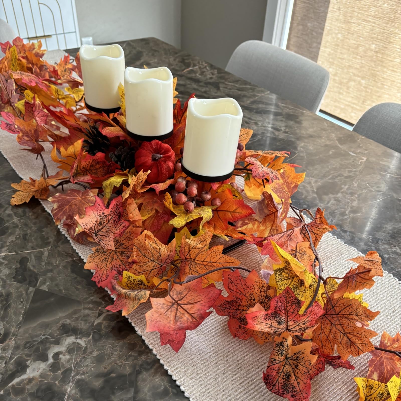 Fall Leaf Garland - Thanksgiving Decor & Wedding Vines -7