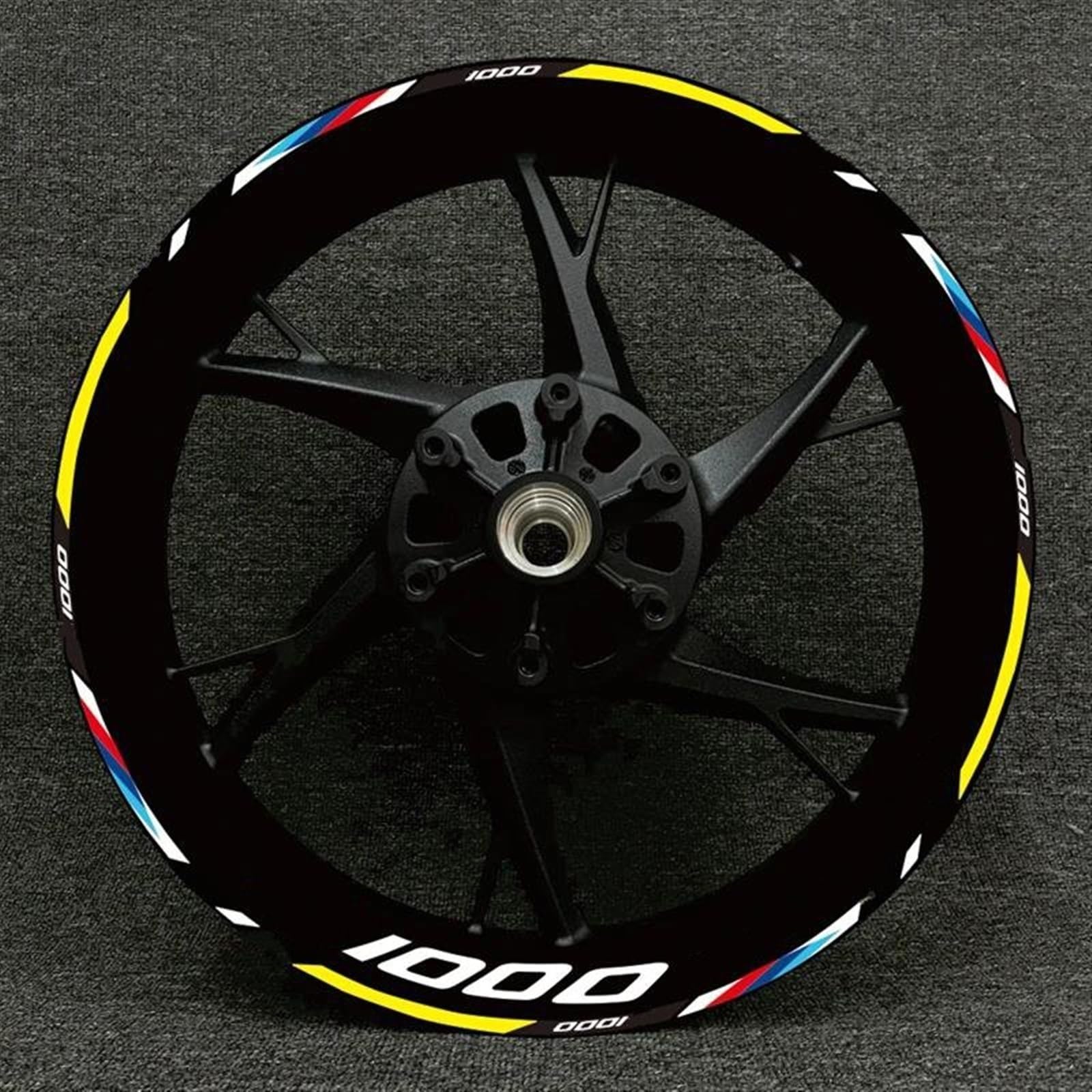 17 Inches Motorcycle Racing Equipment Tire Rim Adhesive Reflective Decal Sticker for BMW S1000XR S1000R 1000RR(Color22)