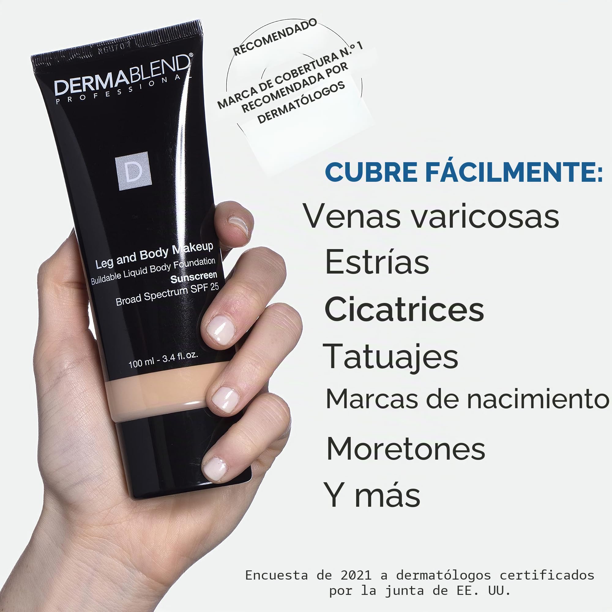 Leg and Body Makeup - 20N Light Natural Dermablend for Women 3.4 oz Makeup
