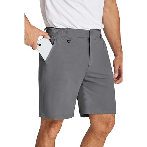 COOFANDY Men's Golf Shorts 7 Inch Lightweight Quick Dry Casual Flat Front Shorts Hiking Travel Shorts with Pockets