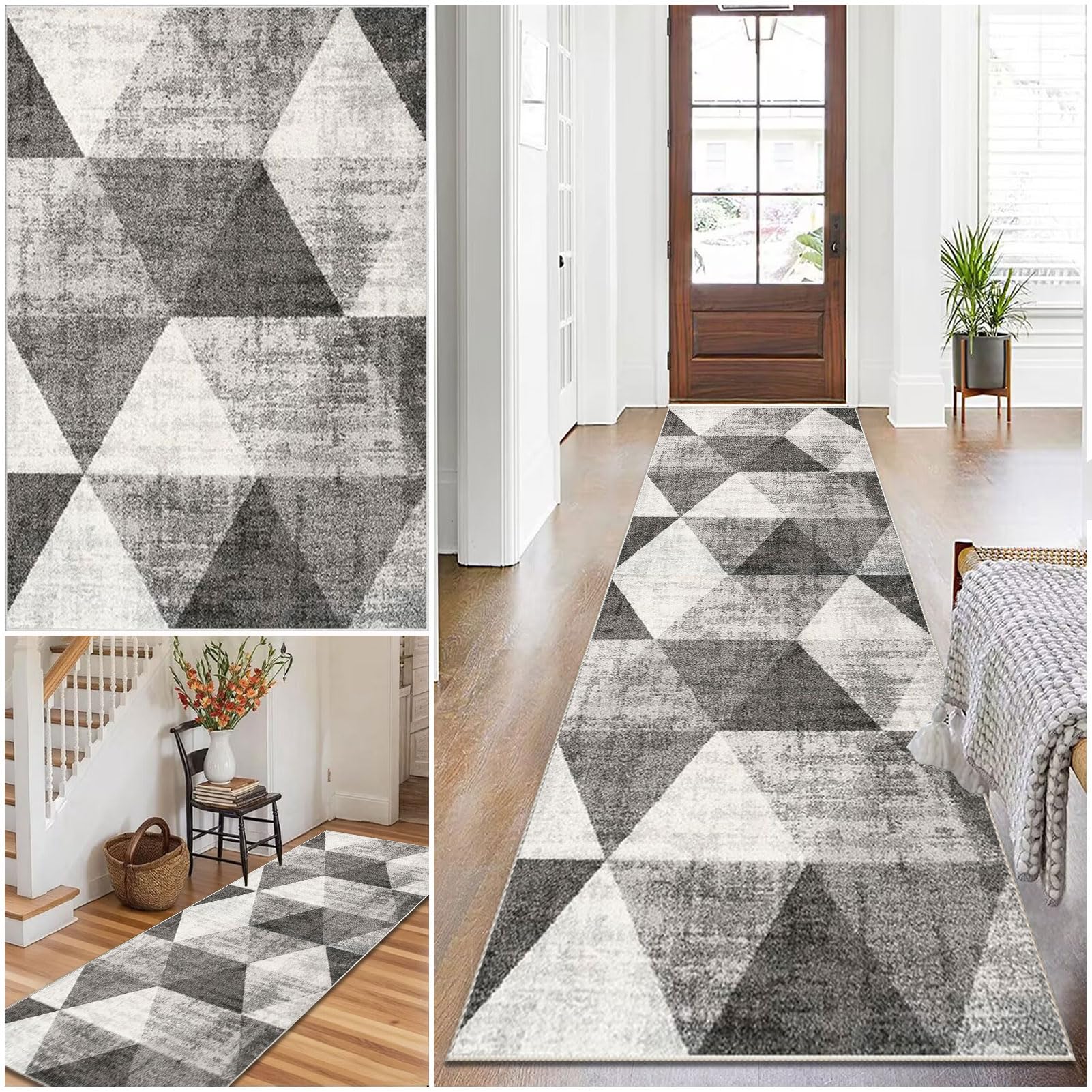 Carpet Runner for hallways Kitchen Runners Non Slip Washable Hallway Runner Long Hall Runner Kitchen Mats Rug Runners for Hallways Bedside Rugs for Bedrooms Entrance Laundry Bedroom 50 x 350 cm — image 1