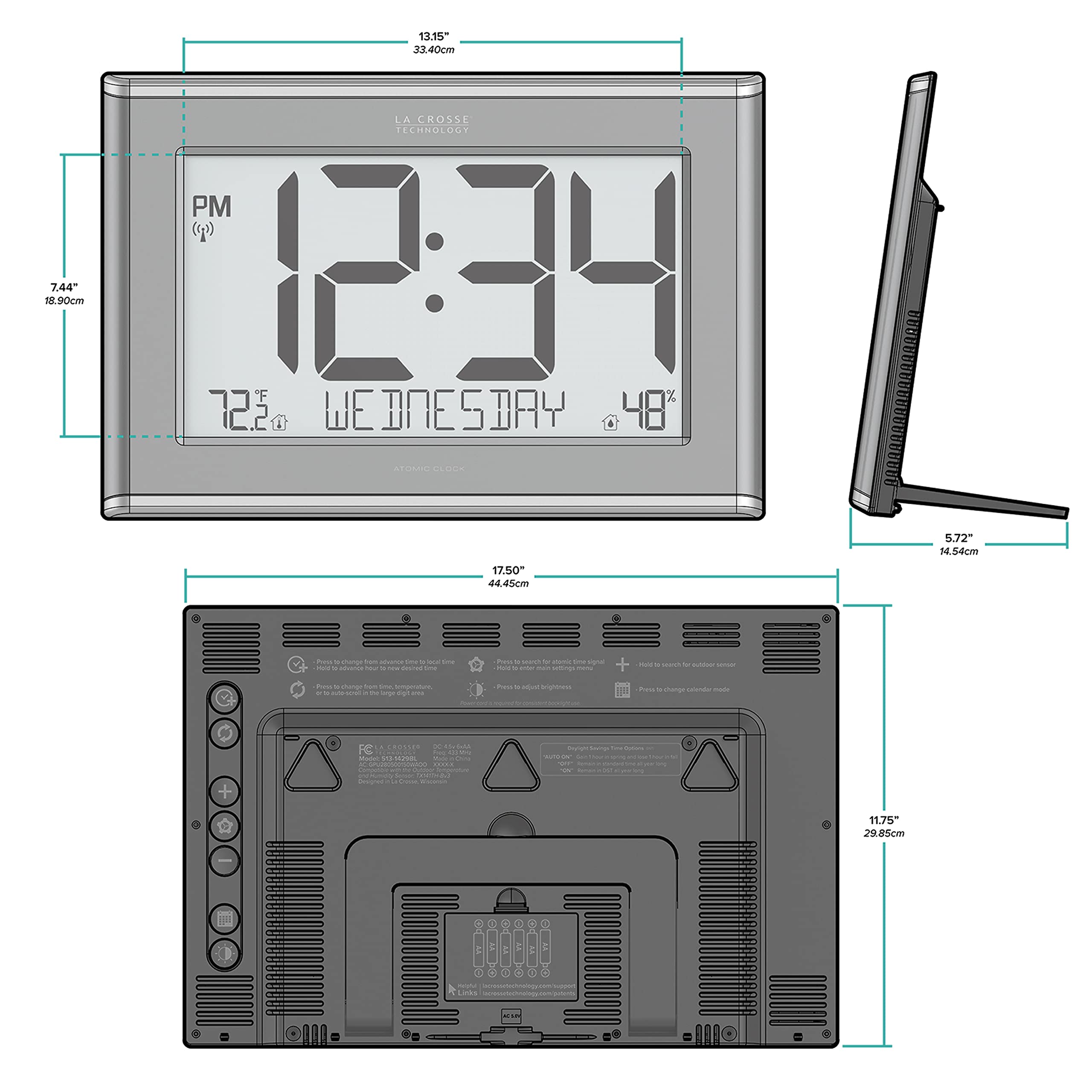 Amazon.com: La Crosse Technology 513-21867-INT Extra-Large Slim