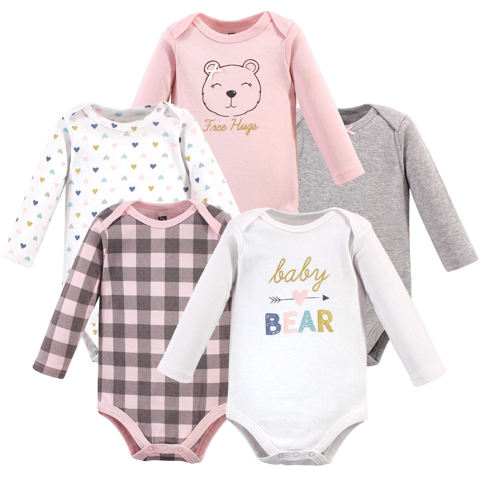 Hudson Baby unisex-baby Cotton Long-sleeve Bodysuits, Heather Gray, 3-6 Months — view 17