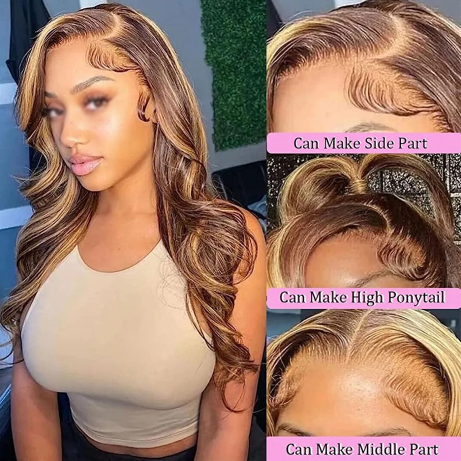 Blonde side part skin top wig Seduction Skin Top Synthetic Wig by Orchid - Best Wig Outlet main image 2